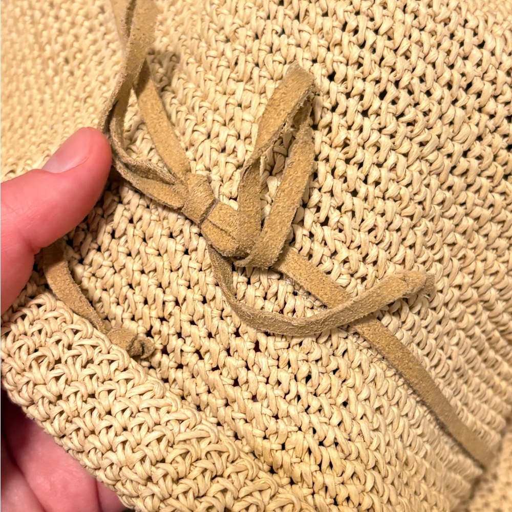 LOFT Natural Straw Sun Hat in Beige - Picture 3 of 5